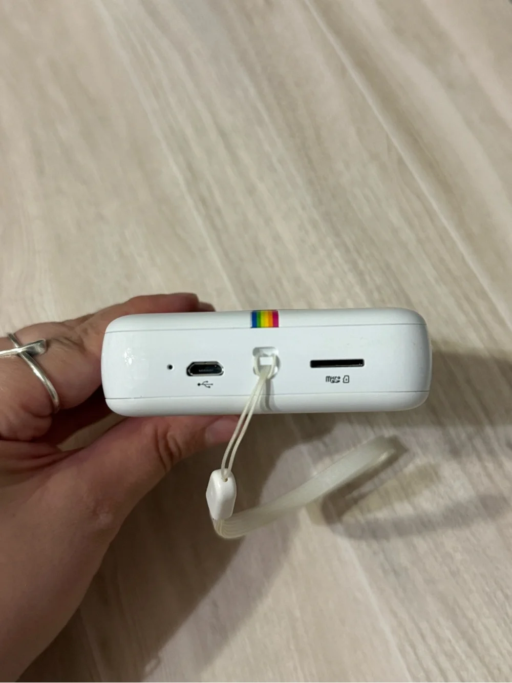 Polaroid Snap Instant Camera - White with Rainbow Accent